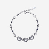 Heart-Link Bracelet in Silver