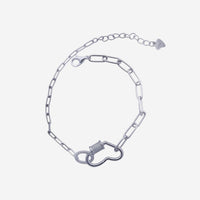 Sterling silver Lustre Heart loose Bracelet
