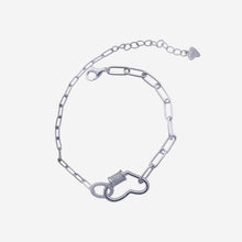 Sterling silver Lustre Heart loose Bracelet