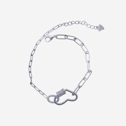 Sterling silver Lustre Heart loose Bracelet