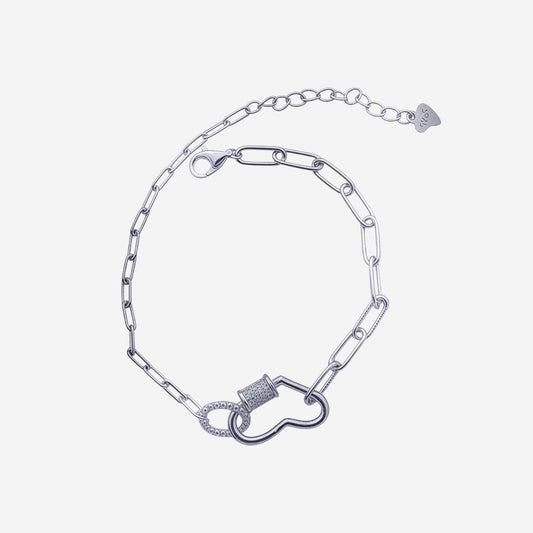 Sterling silver Lustre Heart loose Bracelet